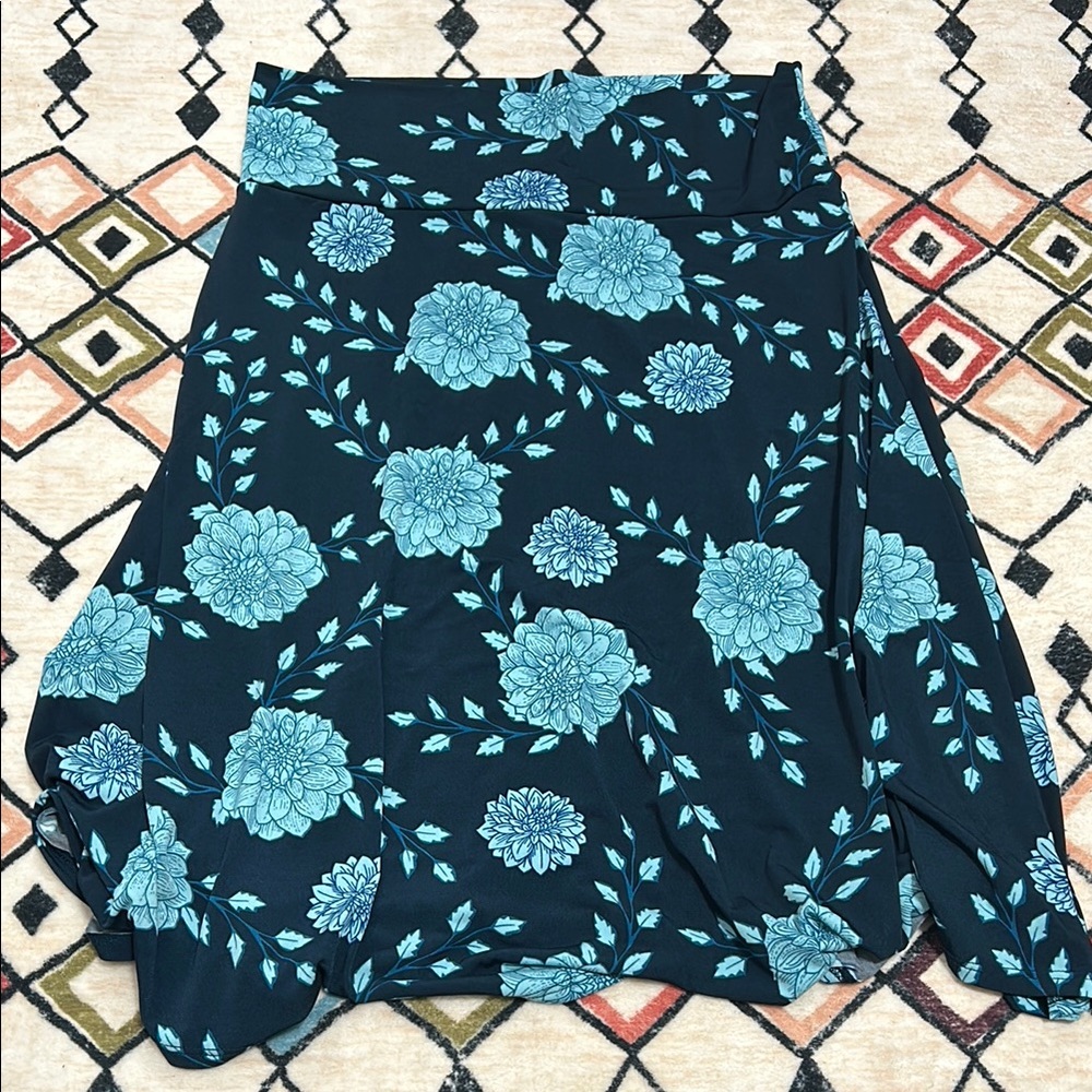 Floral Skirt with Blue Flowers